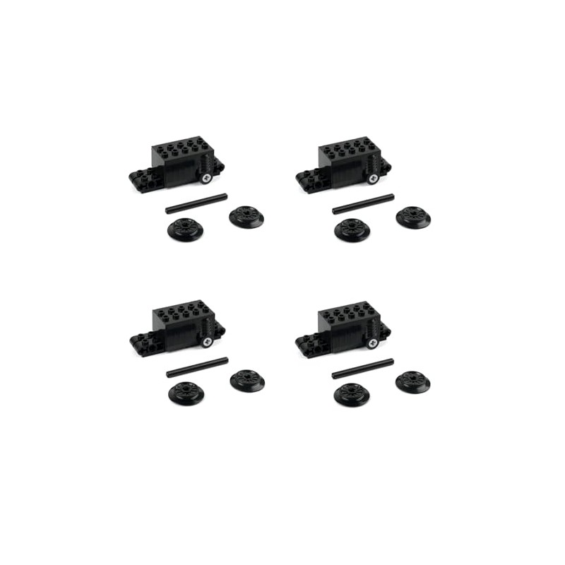 Pull Back Motor for Building Blocks Cars, 4 Pack, with