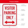 Visitor Parking Only Signs (2 Pack), 12" x 18" Heavy-Duty