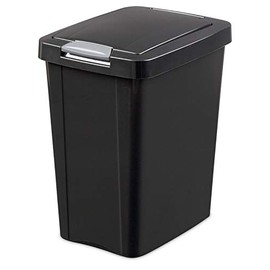 Sterilite 10439004 7.5GAL28L BLK Touch Can, 7.5 Gallon, Black