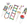 Bird Toy Set Colorful Boredom Relief Chewing Climbing Parrot Swing