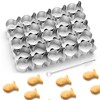 Ninehaoou Gold Fish Cracker Cutter,25 Cavity Cookie Cutter,Mini Cookie Molds