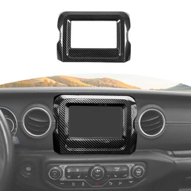 RT-TCZ for Jeep JL Center Console Radio Display Panel Trim Cover for Jeep Wrangler JL JLU Gladiator JT 2018-2023 White Interior Accessories 7 inch