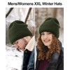 Oversize XL XXL Waterproof Merino Wool Beanie for Men Women