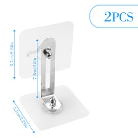 GLADFRESIT 2PCS Furniture Wall Anchors for Fixing No Drill Secure Anti-Toppling Fixator Safety Fixings Anti Tip Strap for Cabinet Bookshelf Dresser Wardrobe