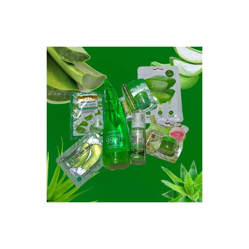 Kit Limpieza Y Cuidado Facial Sábila Skincare Aloe Vera
