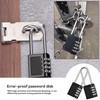 WeeGoo 6 Pack 4 Digit Code Long Shackle Combination Padlocks
