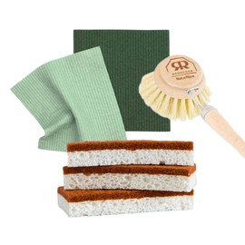 RetroKitchen Brush & Sponge Bundle - For Kitchen & Bathroom Cleaning, Marine