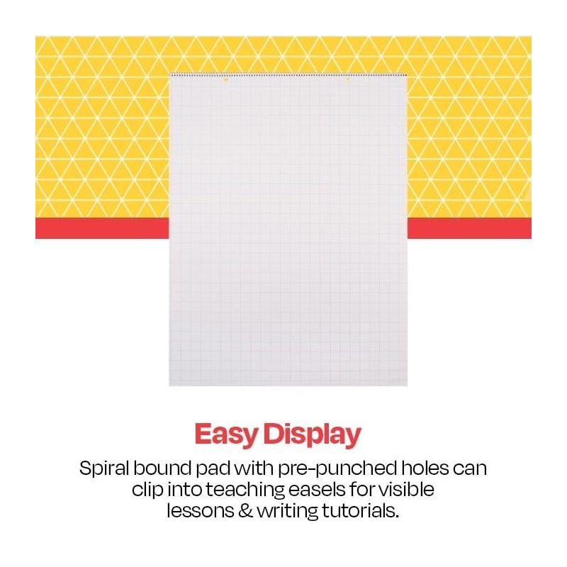 School Smart PAPER CHART 24X32 GRID RLD 25 SHTS