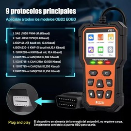V521 Nuevo OBD2 Profesional Scanner para Auto 40000 Avería | Escáner Automotriz Profesional Lector de Códigos Universal, Scaner para Auto Herramienta 