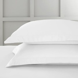 400 Thread Count Cotton Sateen Oxford Pillowcase Pair White