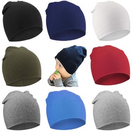 DRESHOW BQUBO 8 PCS Bebé Beanie Sombrero Recién Nacidos Niño Pequeño Sombrero para Bebés Niños Gorros