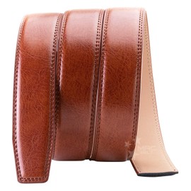 MACBELT No Hole Belt, 1.4 inches (35 mm), Fits Up to 46.5 inches (118 cm), Box & Instructions Included, C-01 MBS-481sv Leather Orange Brown