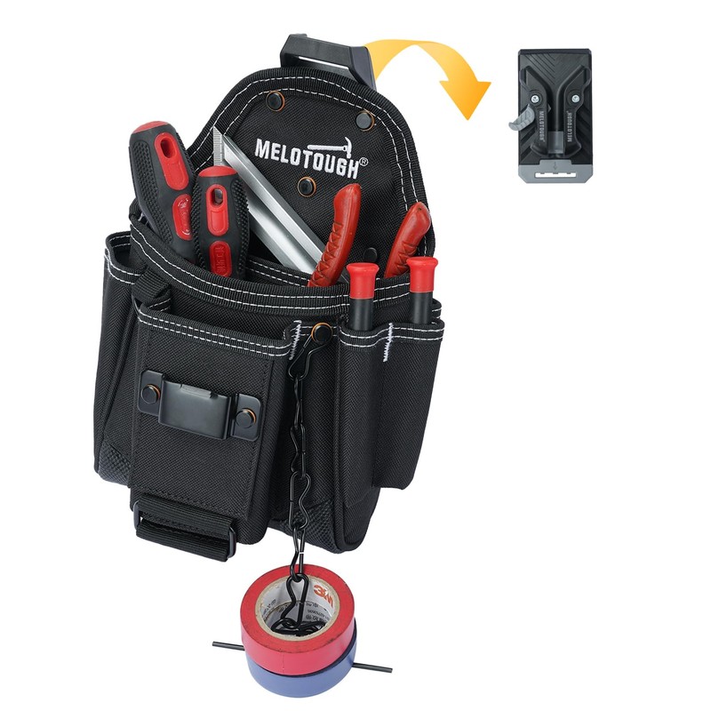 MELOTOUGH Professional Small Electrician Tool Pouch for Tool Belt Pockets