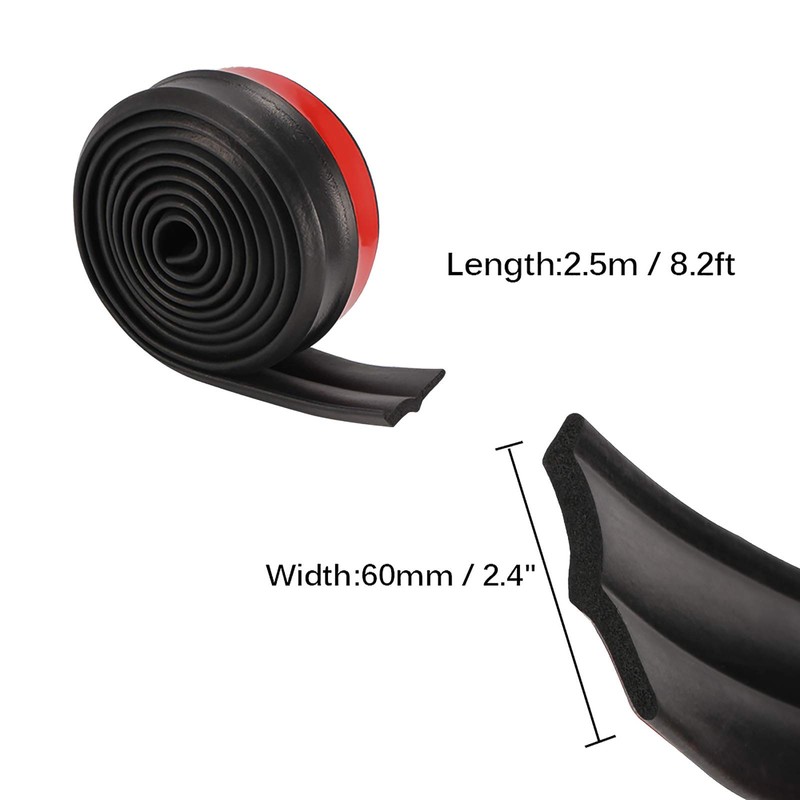 Car Front Rear Bumper Protector, 2.5M/8.2FT Universal Car Bumper Strips