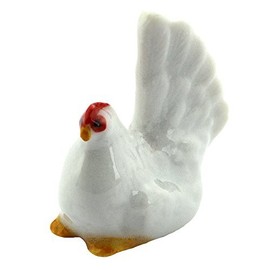MyTinyWorld Dolls House Miniature Ceramic Bright White Chicken