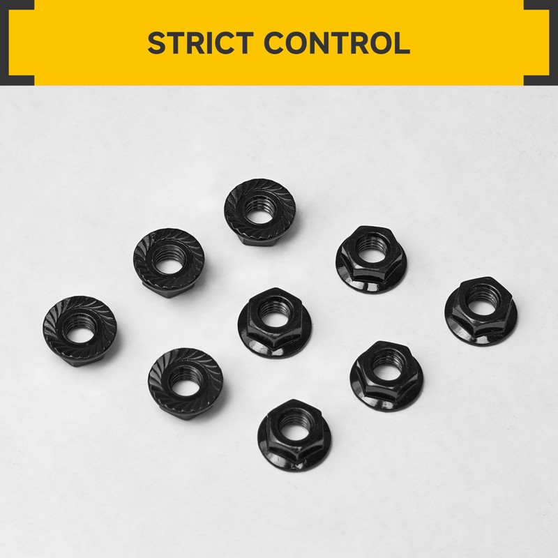 Mywish M6 Serrated Flange Hex Nuts, 50-Pack 304 Stainless Steel,