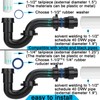 (1 Pack) Yariwiz Black P Trap 1 1/2 Inch for