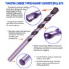 Masonry Drill Bit Set 1/2 in. Carbide Tip Black/White Drill