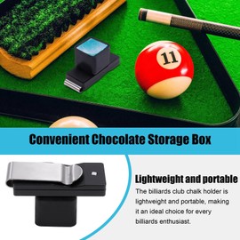 Ysyaxsyt Billiard Cue Chalk Holder, Pool Cue Chalk Holder with Magnetic Belt Clip Snooker Billiard Accessories