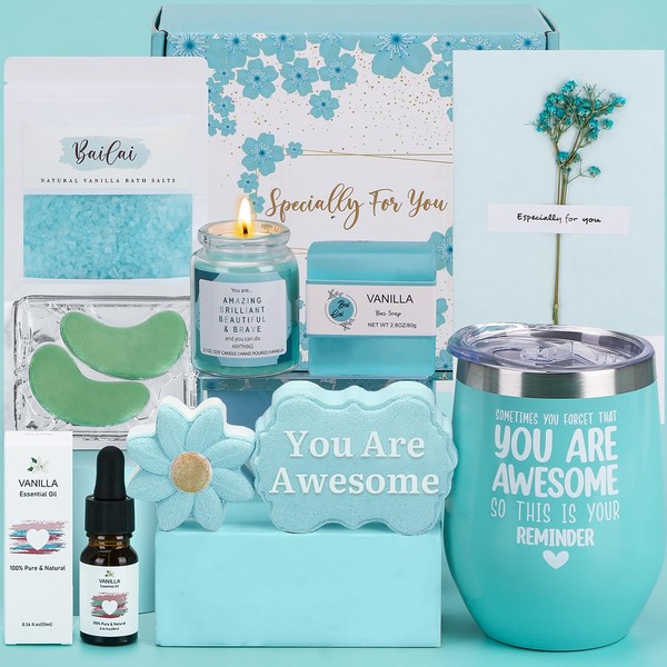 Pamper Gifts for Women Birthday, Unique Self Care package for Her Pamper Hampers Kit for Women, Relaxation Spa Gifts Set Wellbeing Get Well Soon Gift Ideas for Best Friend, Sister, Auntie, Mum, Wife