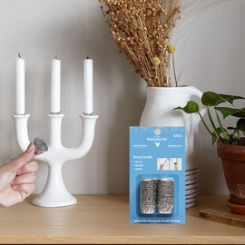 Candle Fittings Disposable Aluminum Foil Candle Holder Cups for Taper Candles, 30 Pieces Aluminum Liners Inserts for Menorah Cups