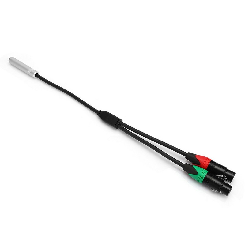 0.3M 24AWG Pure Copper Double Shield 6.35 Female to Dual