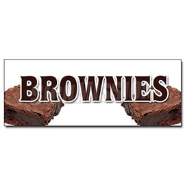 48" Brownies Decal Sticker Bakery Chewy Warm Homemade Best Chocolate blondies