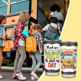 School Bus Driver Appreciation Tumbler Cup 20oz - Gifts for Men Women, Back to School, Retired and End of Year