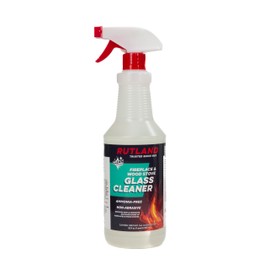 Rutland Fireplace Glass and Hearth Cleaner for High Temperature Glass, Wood Stove Cast Iron, Steel, Fireplace Grates & Screens - Ammonia-Free Cleaning Solution for Soot - Made in USA, 32 oz