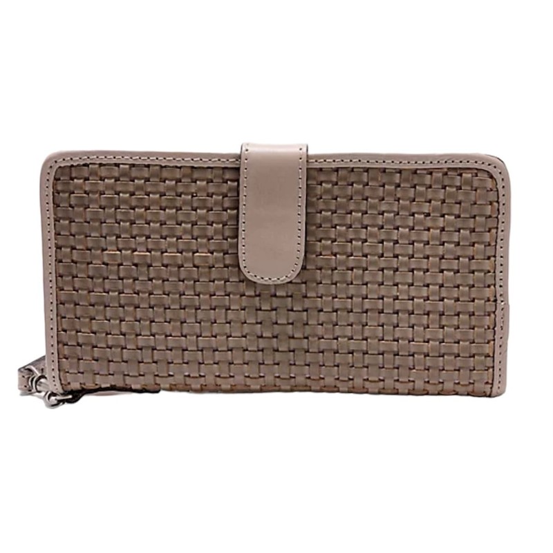 Patricia Nash Valentia Woven Stone Wallet, Brown