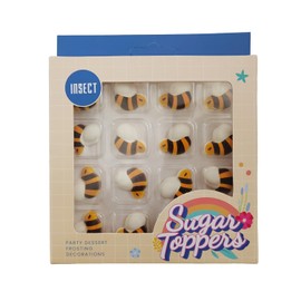 EPHVODI Bees Cakes Decorations Edible Bee Shaped Hard Sugar Icing Decorations Cupcake Toppers for Baking Cookie Ice Cream Candy Decoration