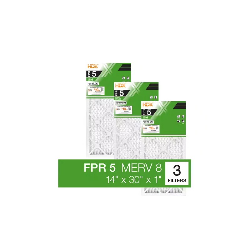 HDX 14 x 30 x 1 Standard Pleated Air Filter