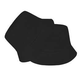 Eigso Women's Cotton Bucket Hat for Outdoor Summer Beach Fashion Travel Fishing Hat for Woman Man, B2: Black