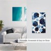 Navy Sky Blue Golden Abstract Hexagon Modern Geometric Honeycomb Marble