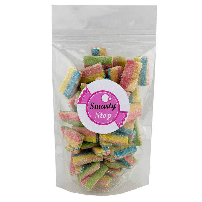 Smarty Stop Sour Licorice Filled Gummy Candy, Brick Shaped Bite-Sized