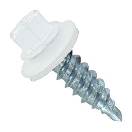 Fasteners Plus ST Fastening #12 x 3/4" Kwikseal Woodbinder Metal Roofing Stitch Screws Metal-to-Wood Bright White (Pack of 250)