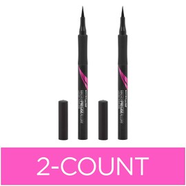 Maybelline Master Precise All Day Liquid Eyeliner Makeup Waterproof, Black, 2 Count