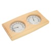 Wooden Thermometer Hygrometer for Sauna Room Double Dial Pointer Type