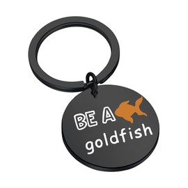 FOTAP Be A Goldfish Keychain Inspire Gift Believe Keychain Motivational Gift (B-Goldfish Keychain)