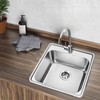 WellsSinkware 22 Guage Stainless Steel Rectangular Single Bowl Topmount Kitchen