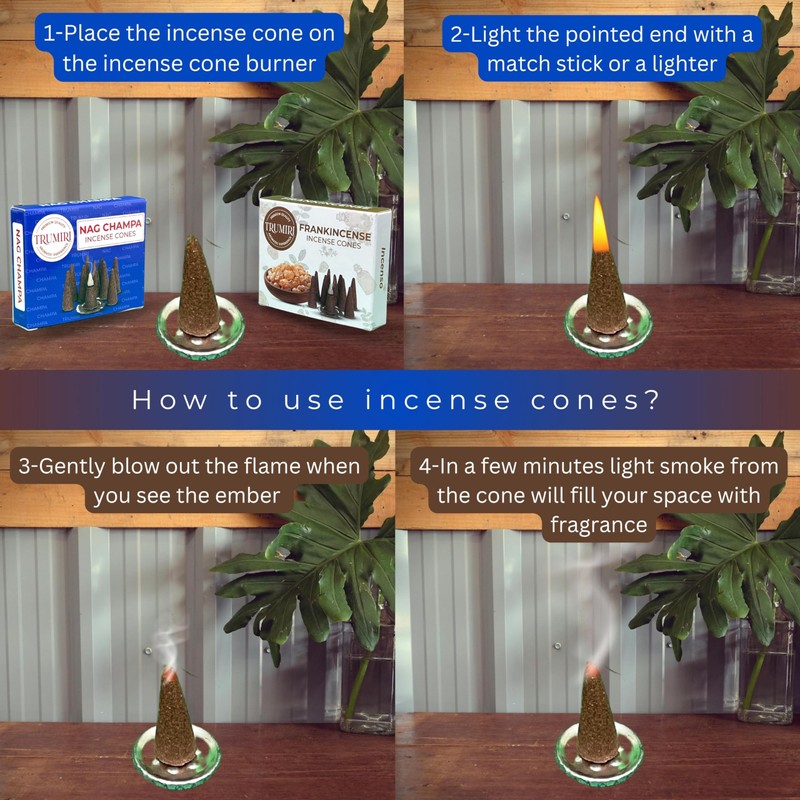 TRUMIRI Incense Cones - Combo Pack of 20 Cone Incense