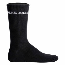 Jack & Jones Men's Tennis Socks, Pack of 12 - Jaclogo, One Size, black/white