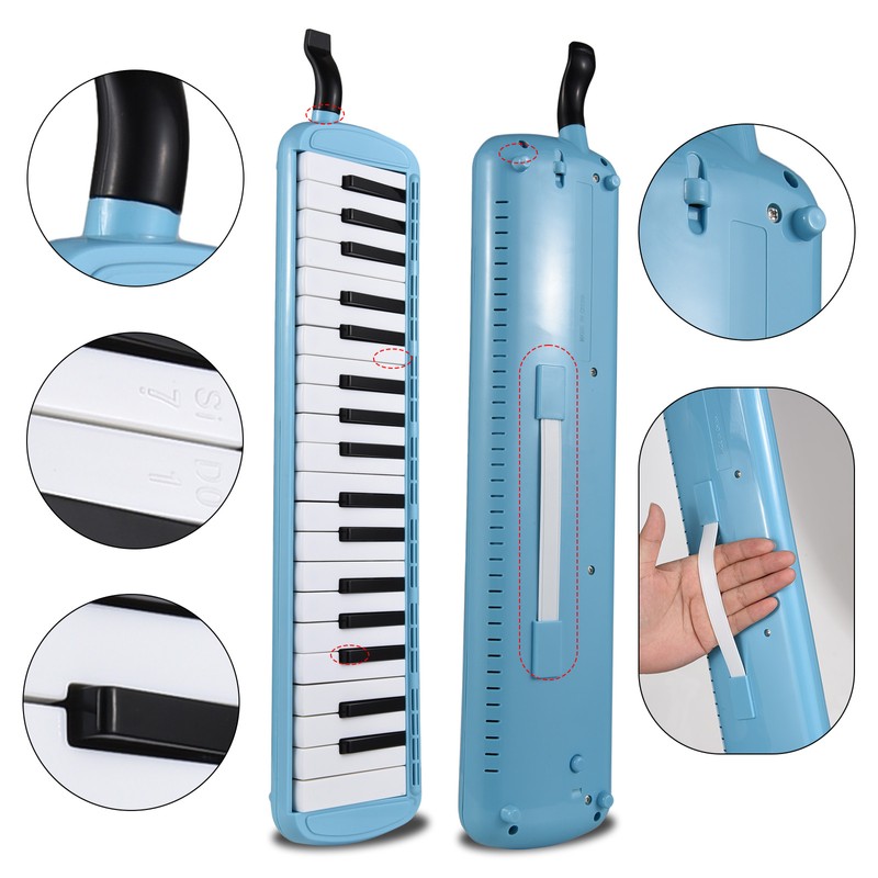 37 Keys Melodica Instrument Melodica Air Piano Keyboard with 2