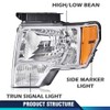 PIT66 Headlight Assembly Compatible with 09-14 Ford F150 2009-2014, Left