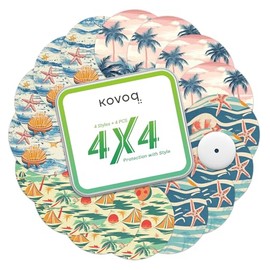 Kovoq - Freestyle Libre 3 Sensor Covers, 16 Printed Waterproof Libre 3 Covers, 1 Hardshell Cover for Enhanced Safeguard, Breathable, 14 Days Protection with Style (Starfish)