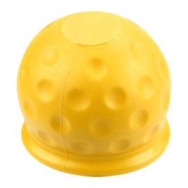 Rumyve 1-Piece Trailer Hitch Ball Cover - Abrasion-Resistant and Dust-Proof - Soft Rubber Tow Bar Cover 50mm (Yellow)