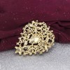 YOQUCOL Broche vintage de cristal austriaco con forma de hoja