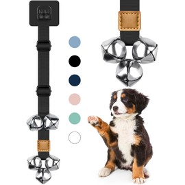 COOYOO Dog Doorbells, Adjustable Potty Training Dog Bells, Upgraded for Training Your Puppy The Easy Way, Premium Quality Housetraining Hanging Bell-5 Extra Large Loud 1.5 DoorBells