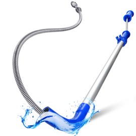 Threlaco 6 FT Drain Snake for Toilets Drain Auger Toilet Snake Auger Silicone Protection to Prevent Damage Toilet Auger Clog Remover Tool Plumbing Snake for Heavy Toilet Blockages