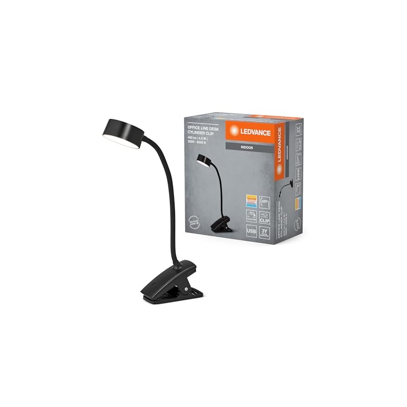 LEDVANCE Office Line Desk Cylinder Clip 4.8 W TW Dimmable